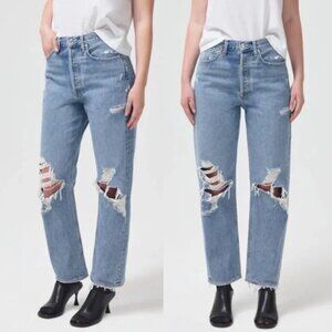 AGOLDE 90's Mid Rise Straight in Fall Out (size 27)